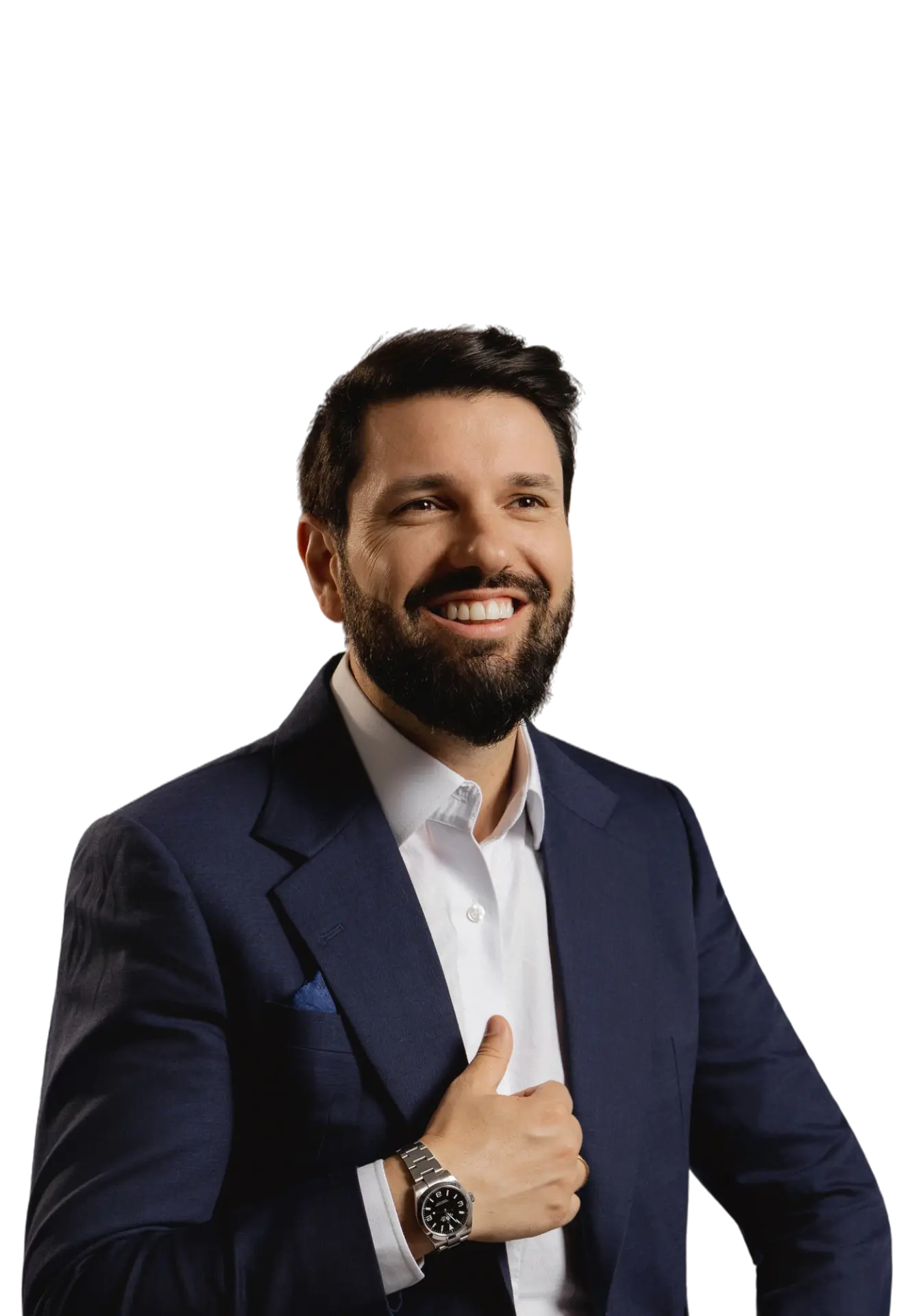 Retrato de Alexandre Welsbacher em traje executivo